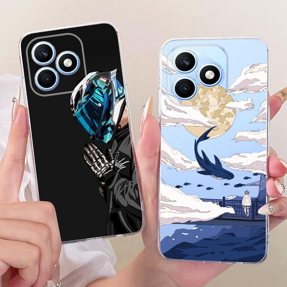 For Honor X8d 4G Case Cool Fashion Painted Cover 6.77'' Soft Silicone Phone Case For Honor X8d X 8d HonorX8d 4G Back Cover Coque