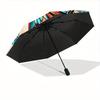 1pc Butterfly Mandala Folding Umbrella , 8 Ribs Casual Durable Lightweight Portable Travelling Umbrella For Men & Women yy250728073