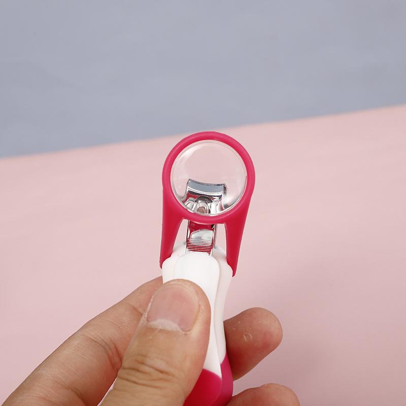 1Pc Newborn Magnifying Glass Nail Clippers, Anti-clip Meat Baby Nail Clippers Baby Nail Clippers with Magnifying Glass