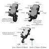Bike Phone Holder Bracket, Motorcycle Phone Mount Adjustable Bike Handlebar Cell Phone Clamp Scooter Mobile Phone Clip