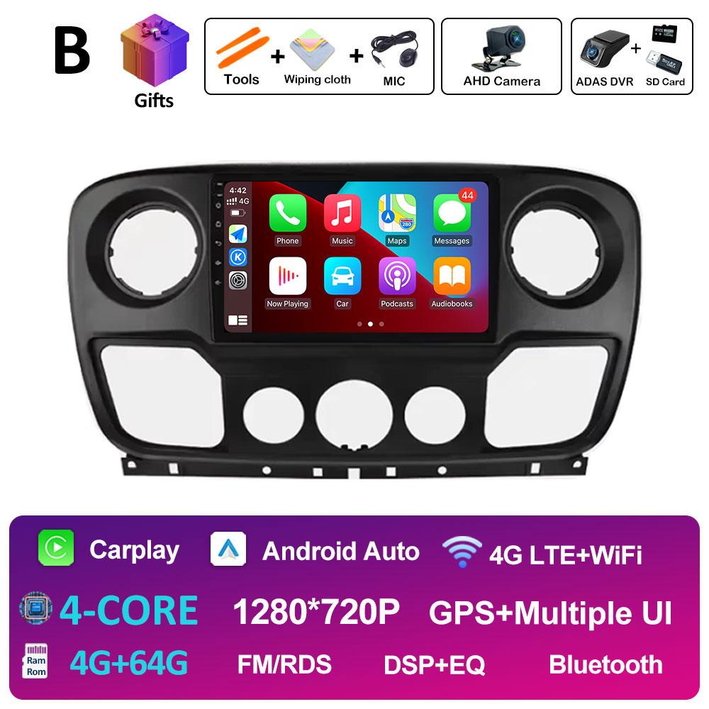 For Renault Master Lll 3 2011 - 2021 GPS Navigation Car Radio Video Multimedia Player Android 14 WIFI Wireless Carplay Head Unit