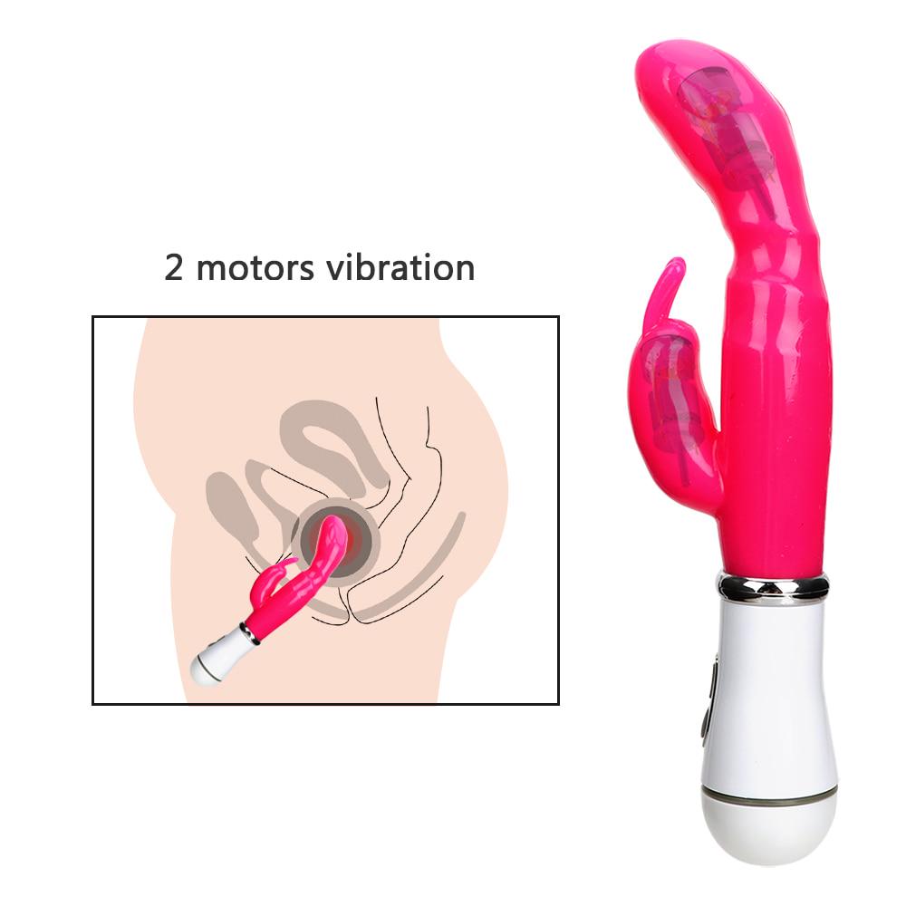 10 Speed Dildo Sex Toy Rabbit Vibrator Vagina Clitoris Female Massager Masturbation Electric Motor Sex