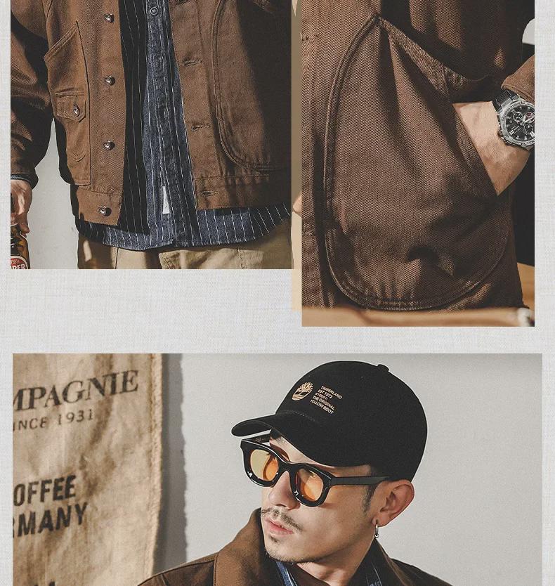 Jay Leno Men's Retro American Workwear Denim Jacket - Autumn Trendy Loose Fit Coach Jacket