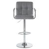 2pcs 60-80cm 6 Checks Round Cushion Armrest Bar Stool Gray