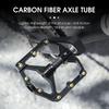 WEST BIKING 3 High-Speed Bearing Pedals Carbon Fiber Spindle Tube Aluminum Alloy Platform Pedals MTB Anti-Skid Lightweight Parts