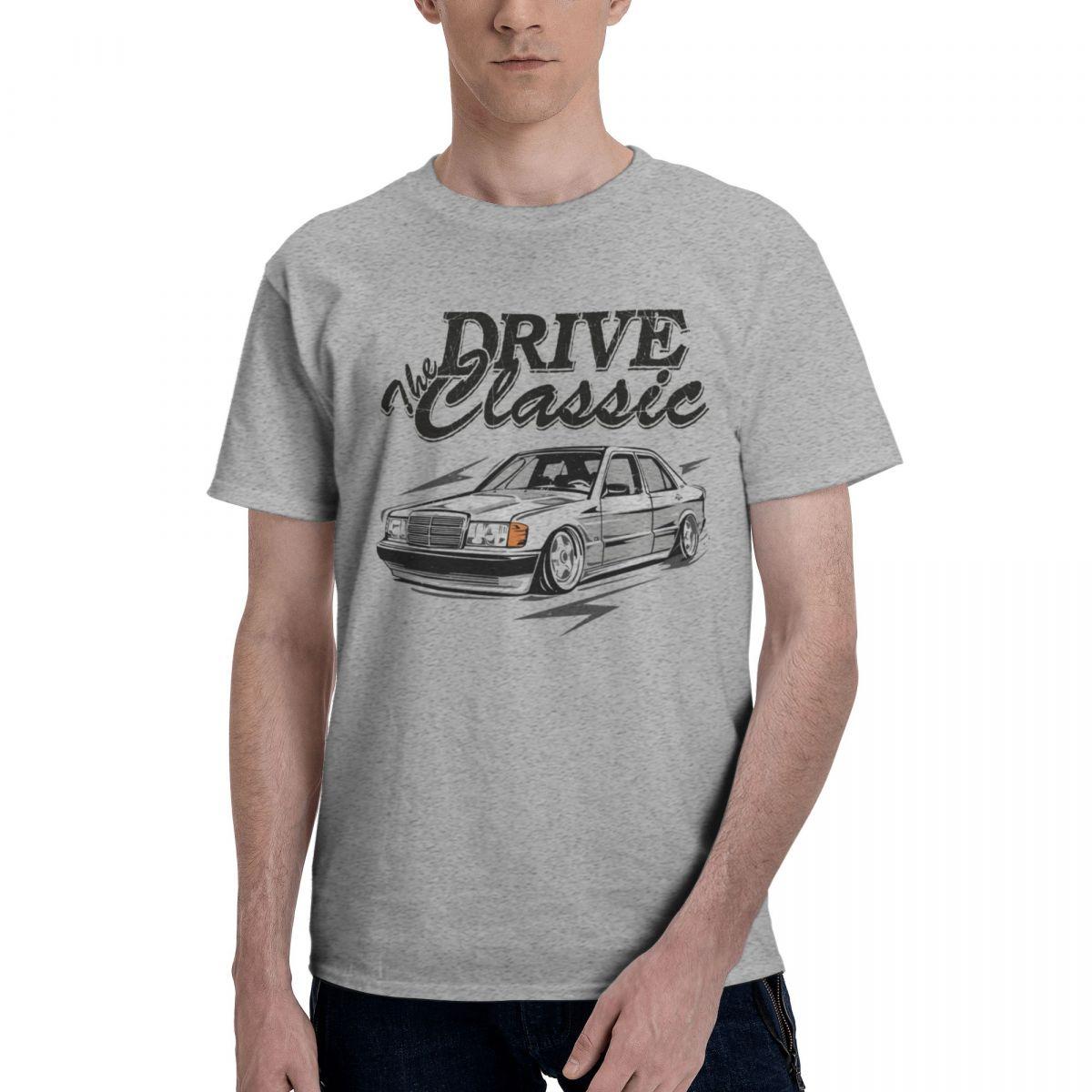 

Awesome W201 Drive The Classic Car T Shirts Men Women Crew Neck Cotton 190E Vintage Cars Short Sleeve T shirt Large Size Tshirt 4XL