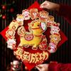 3D Fu Character Stickers Year Horse Design Good Luck Spring Festival Stickers Flocked Spring Festival Ornament