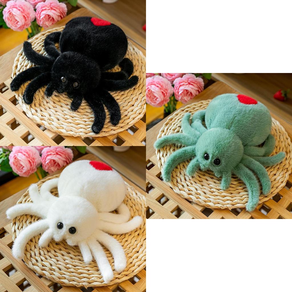 Cute Spider Plush Toy Doll For Kids Halloween Prank Prop Stuffed Animal Companion