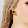 Maillard Clear Resin Stud Earrings Vintage Drop Shape Brown Acrylic Earring For Women  Jewelry Accessories