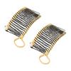2pcs Banana Hair Clips Fashionable Stretchy Vintage Clincher Comb Tool for Women Thick Wavy Curly Hair