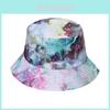 Tie Dye Fisherman Hat Sun Protection Hat Ink Wash Dye Bucket Hat Summer Unisex Fashion