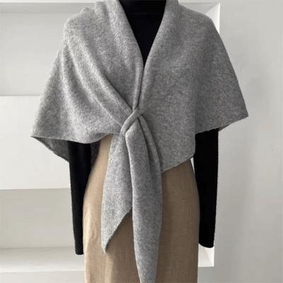 Plush Striped Scarf Korean Style Winter Shawl Soft Knitted Triangle Scarf  Autumn Winter