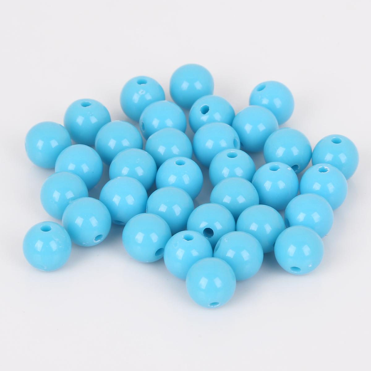 

20-200 шт. акриловые круглые бусины для изготовления ювелирных изделий, аксессуаров для рукоделия 6mm 200pcs шар голубой