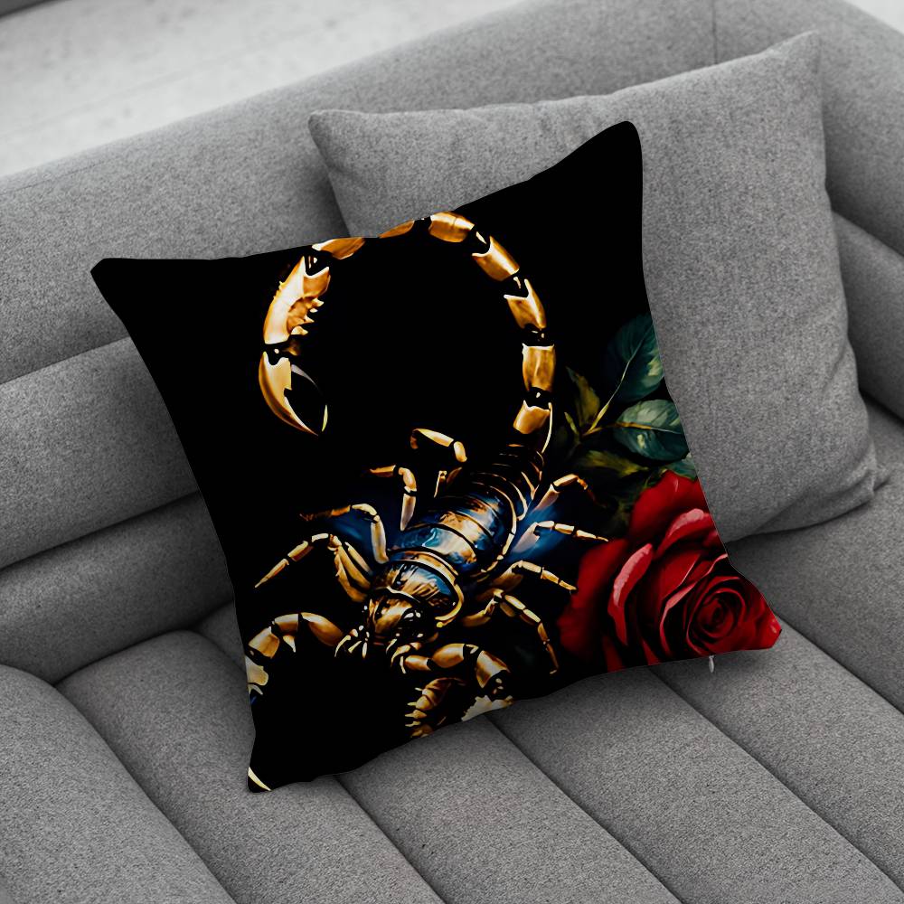 Scorpion Cool Animal Pillow Case For Home Bedroom Car Office Decoration Living Room Sofa Cushion Cover Suitable