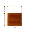 Retro Bamboo Woven Basket for Tea Set Storage | Bamboo Handle Food Container | Chinese Gongfu Tea Storage Box