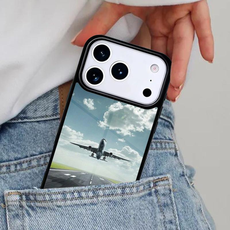 Aircraft Airplane Fly Travel soft Phone Case for iPhone 16e 15 14 13 12 17 Pro Max Plus Air 17pro Cover Coque
