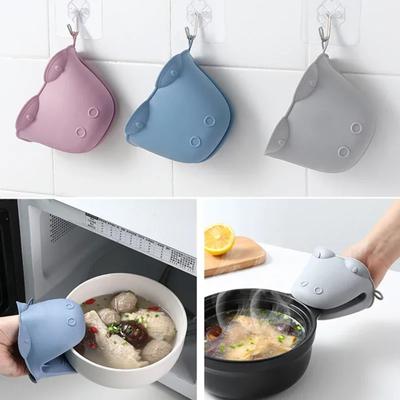 1 st Silikon Värmetåliga Handskar Klämmor Isolering Non-stick Anti-halk Gryta Skål Hållare Klämma Matlagning Bakning Ugnsvantar