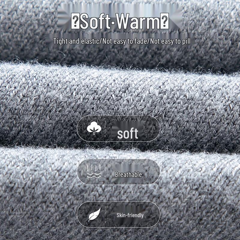 Luomeng Men's Winter V-Neck Thickened Knit Sweater WLL204