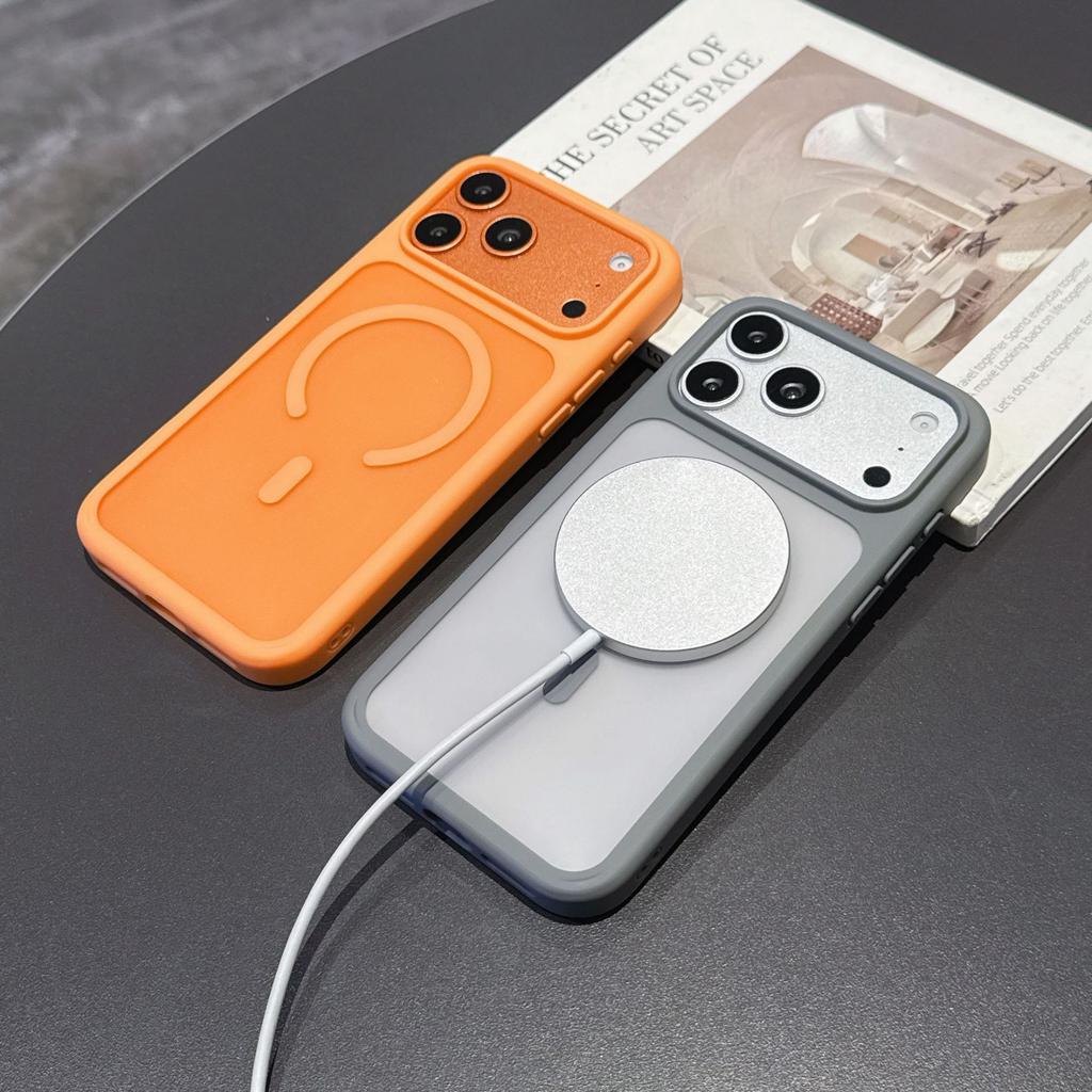 Iphone17promax Mobile Phone Case Simple Matte Skin Magnetic Suction Business Anti-drop Suitable for Apple 11 Protective Case