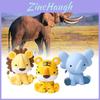 Figuras Adoráveis de Animais em PVC com Tigre, Leão e Elefante Fofos para Decoração de Bolo