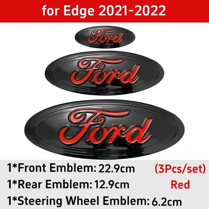 

Car Sticker Ford Metal Car Front Rear Steering Wheel Cover Badge Sticker for Ford Explorer Escape ST Kuga Mondeo Focus Edge Focu