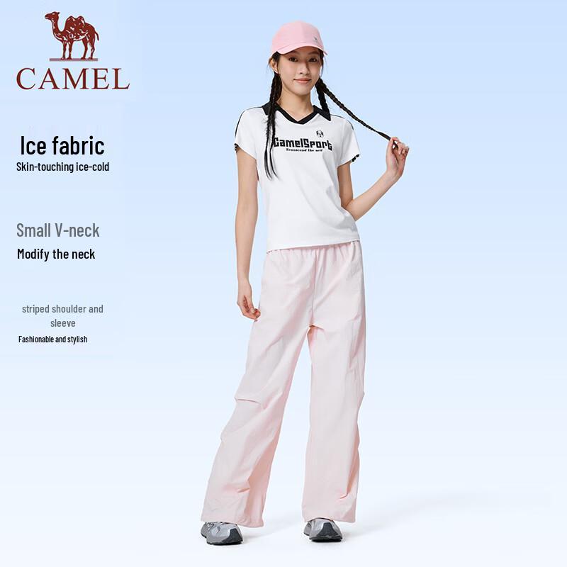 Camel Women's American Retro Ice-Feel Polo T-Shirt