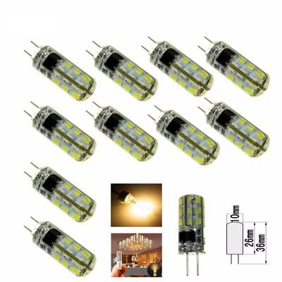 10Pcs/Lot G4 3W 24LEDs LED Corn Light 3014 SMD Replace Halogen Lamp Bulb 12V 110V 220V Cold Warm White Lighting