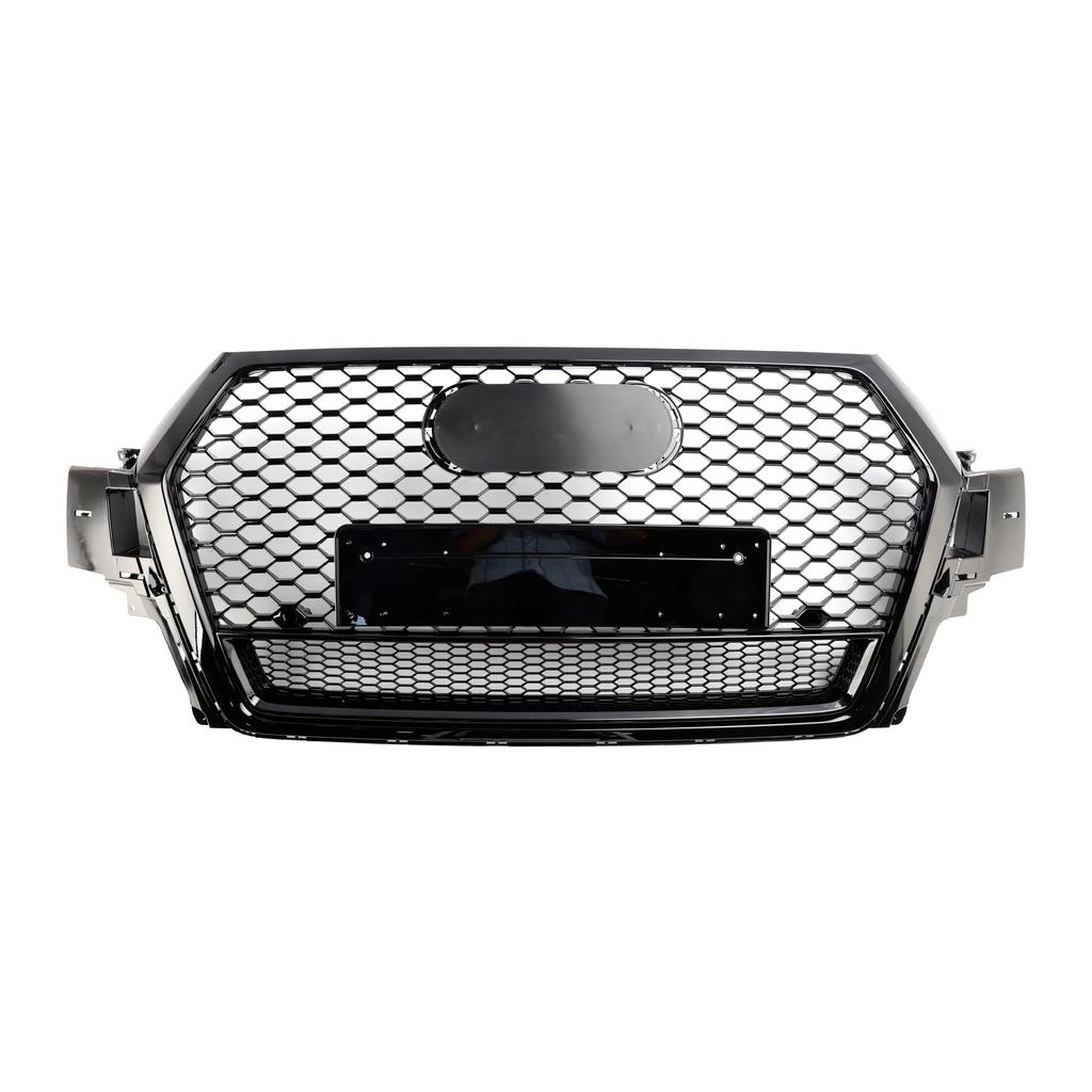 Gloss Black Front Bumper Radiator Vent Mesh Grille Grill Fit Q7 2016-2019