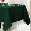 PiccoCasa Square Tablecloth, Stain-Resistant and Wrinkle-Resistant, for Weddings, Picnics, Dining, and Indoor/Outdoor Use, 140*140cm, Green