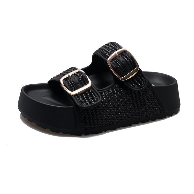 Женские тапочки 2024 Летняя мода Пляжные сандалии на плоской подошве Новые повседневные — фото 8