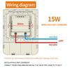 QI Universal Flush Wall Mount Wireless Charger,15W Fast Charging Stand for Phones,AC 110–220V