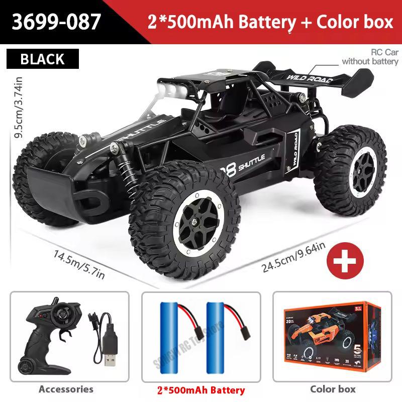 RC Car RC Drift Racing 1:16 Full Proportion Vehicle Off Road Alloy 2.4G Radio High-Speed Trucks With LED Light Climbing Gift Toy