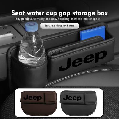 For Car Seat Gap Storage Box Pocket Wallet Key Cup Phone Holder Cherokee Wrangler JK Gladiator Compass Renegade Patriot