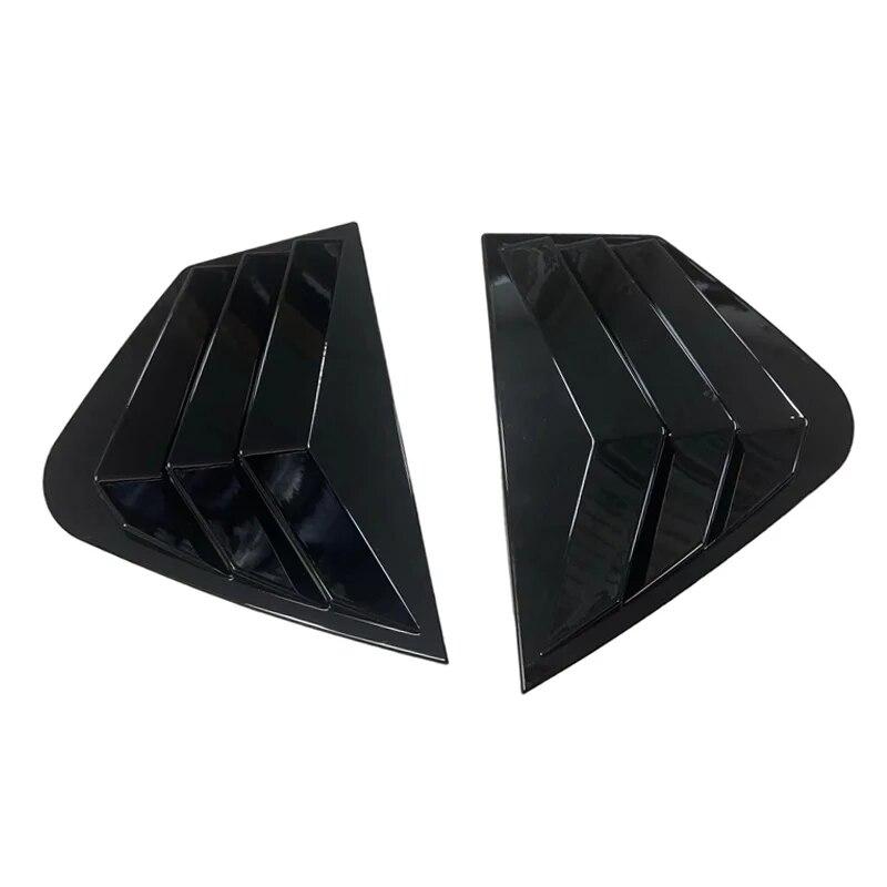 

2 шт., жалюзи на заднее боковое окно, накладка, наклейка на жалюзи, рамка, ABS, углеродное волокно, автоаксессуары для KIA Optima K5 2011-2015 Gloss Black