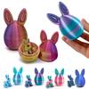 Model 2pc/Set 3D Printed Cute Bunny Eggs Ornament Animal Easter Rabbit Home Desktop Ornament Happy Easter Party for Kids Gift