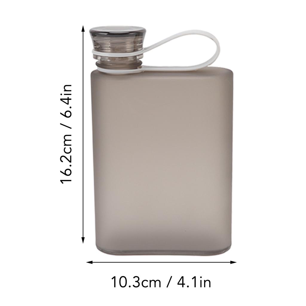 Flat Water Bottle Plastic Lk Proof Transparent   Portable Paper Water Bottle 380ml