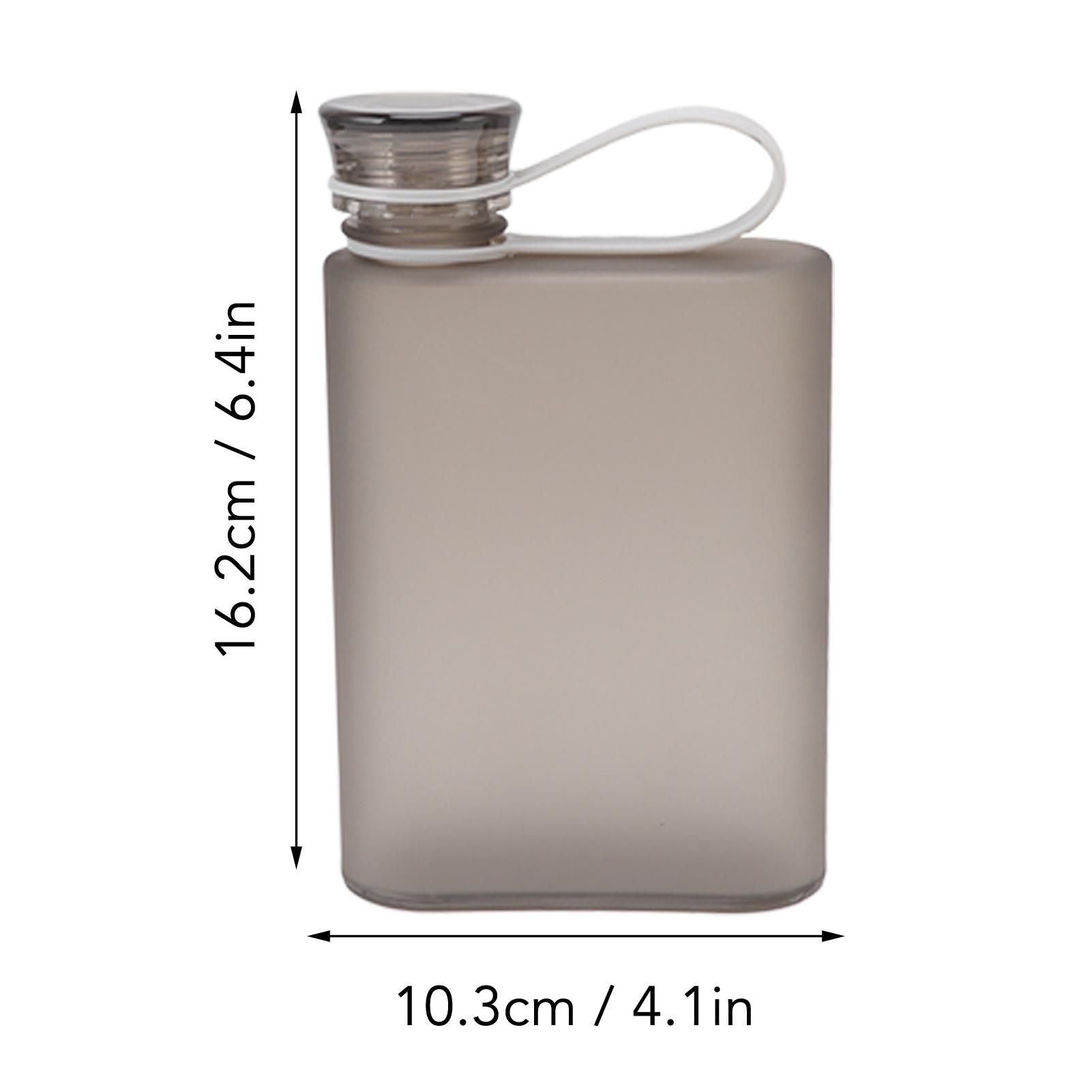 Flat Water Bottle Plastic   Proof Transparent   Portable Paper Water Bottle 380ml