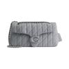Tabby 33 Quilted Tabby Push-Lock Closure Nappa Leather Crossbody Shoulder Bag Large Women's Gray Blue