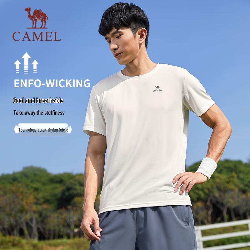 CAMEL Quick-Dry Round Neck Short Sleeve Sport T-Shirt XXL