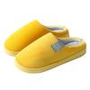 Classic side label corduroy cotton slippers couple solid color home indoor slippers simple home women's slippers