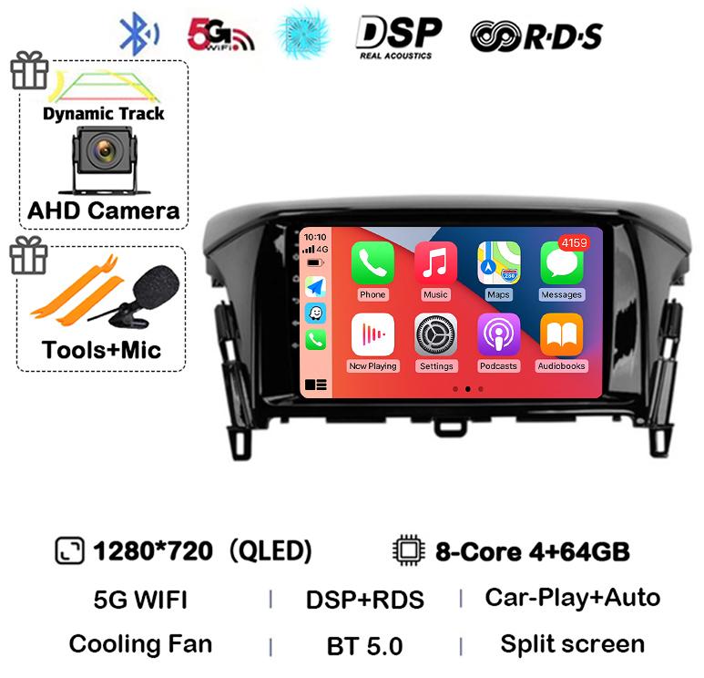 Android 14 Carplay Auto For Mitsubishi Eclipse Cross 2017 2018 2019-2022 Car Radio Stereo Multimedia Video Player Navigation GPS