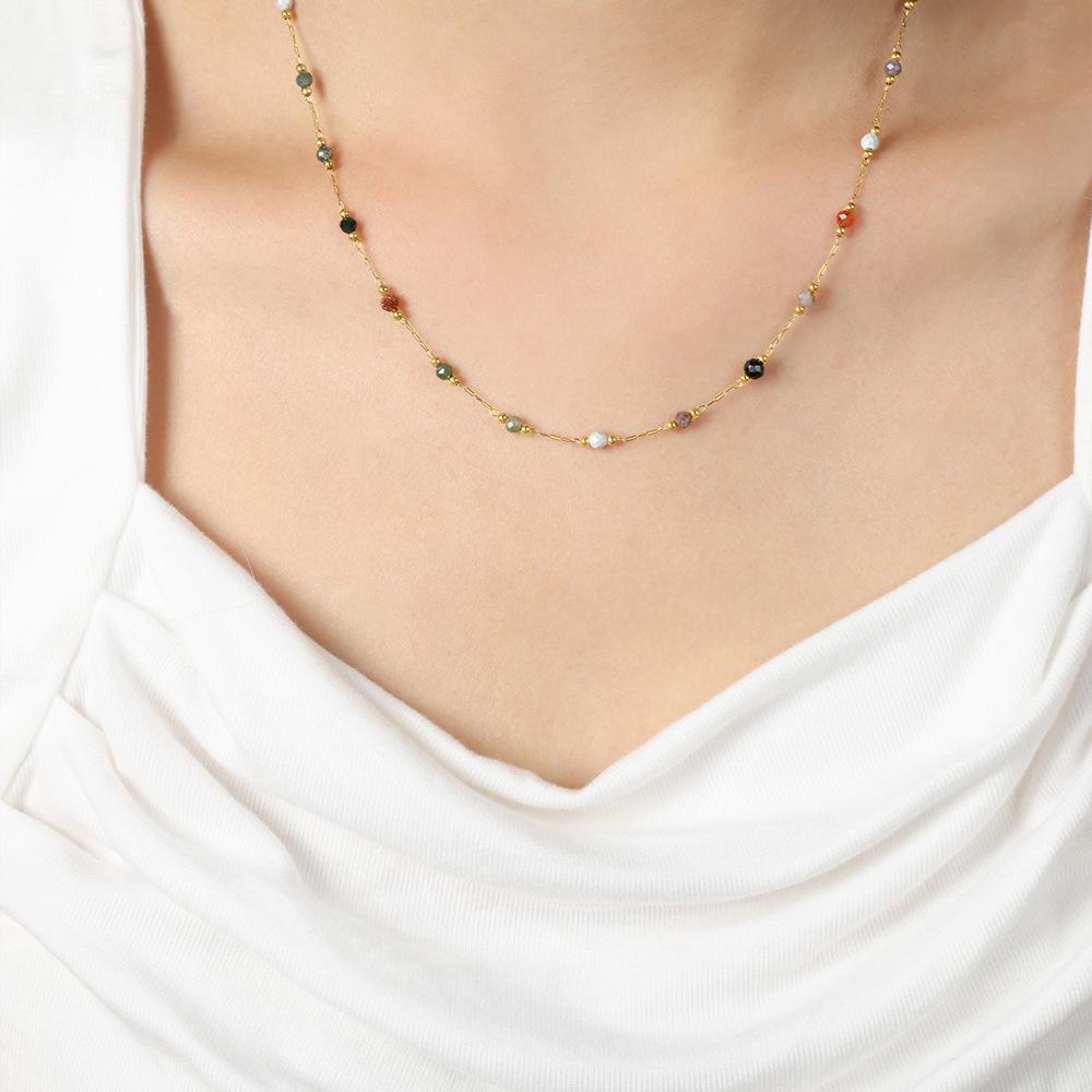 Qiong Yao 18K Gold-Plated Stainless Steel Layered Necklace & Bracelet Set