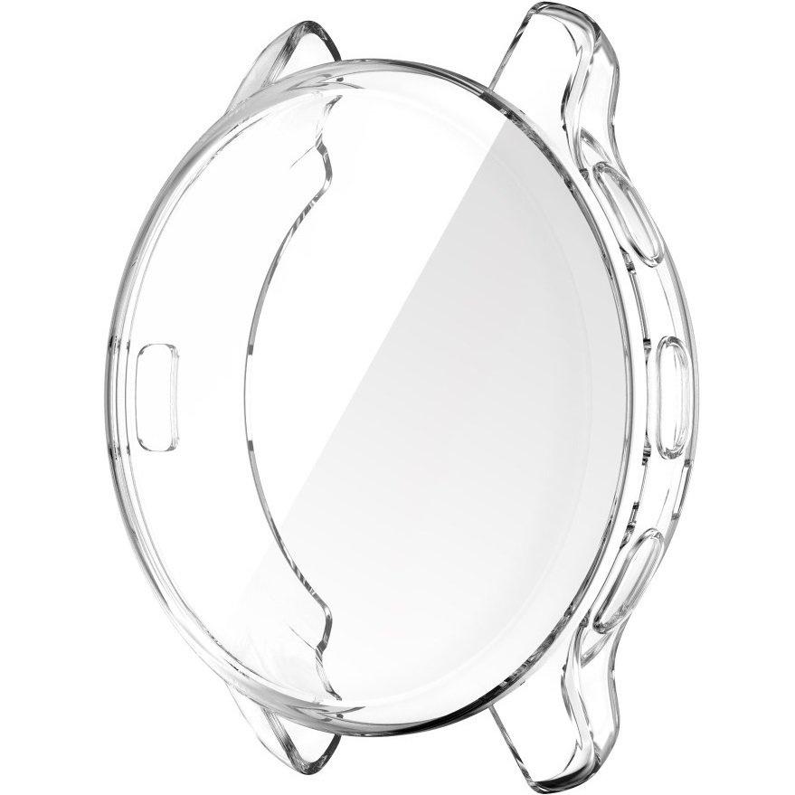 2in1 Case with Silicone Screen Protector for Garmin Venu 2 Plus, Transparent
