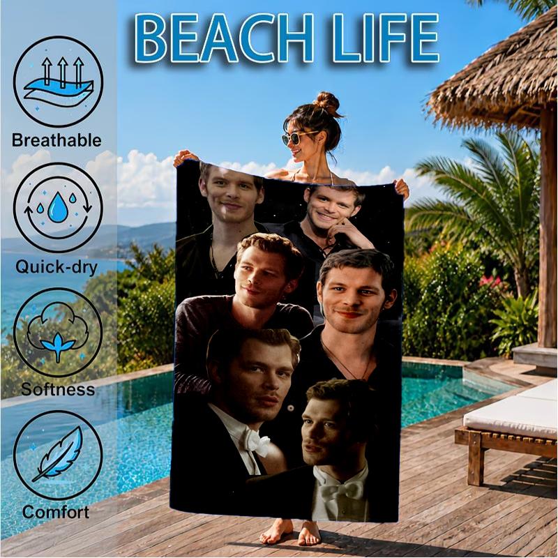 Ladybug Elegance Klaus  Beach Towel, Super Soft Microfiber, Perfect Gift for Her/Him, Birthday, for Pool, Beach, Travel, Decor Beach Party