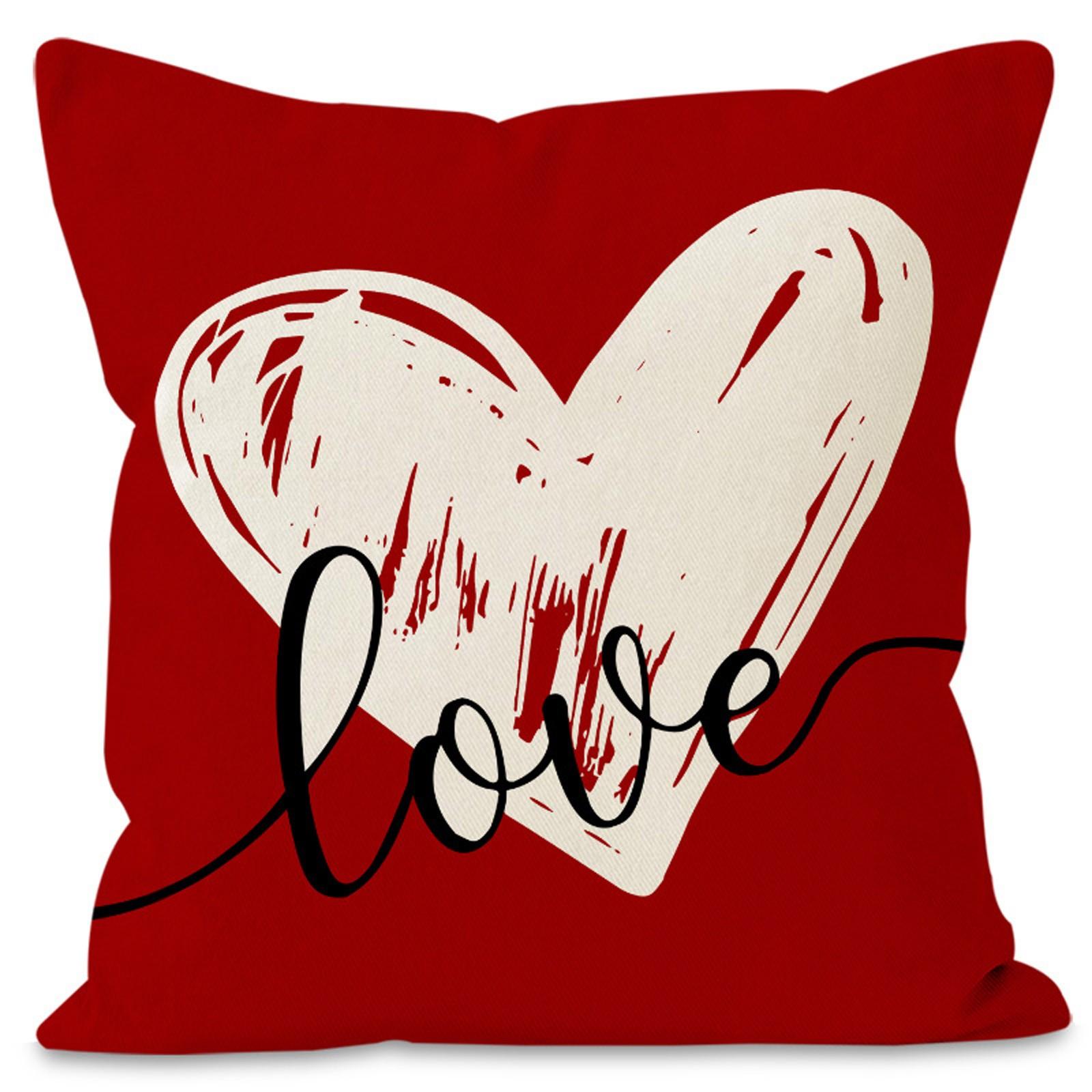 

Полосатая наволочка ко Дню святого Валентина, наволочка для украшения вечеринки, наволочка для украшения спальни для пары, чехол для подушки One Size