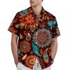 Retro Bohemian Print - Men's Casual Short Sleeved Shirt
