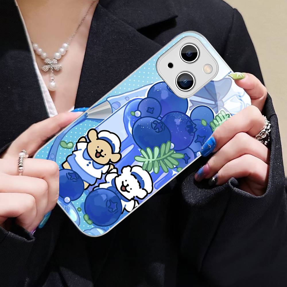 Maltese Cute Line Puppy Dog For IPhone 14 13 12 Mini 11 Pro XS Max X XR 14 Plus Tempered Glass Cover