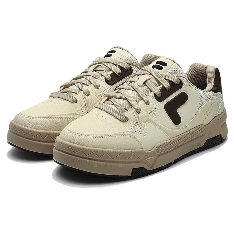 FILA Fusion Bank DX Fabric Synthetic Leather Sports Comfortable Breathable Low-Top Skate Shoes Men sneaker Off-White T12M342206FAG