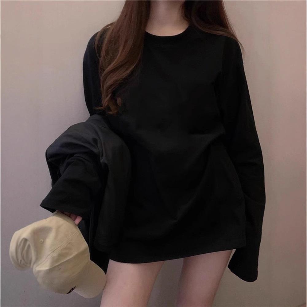 2026 Autumn Women's Trendy Long Sleeve White Base Layer Shirt