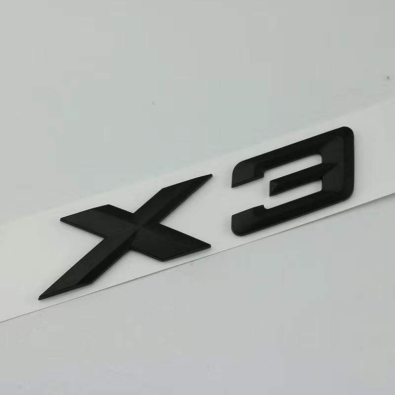 3D ABS Logo X3 Emblem Letters Badge Car Rear Trunk Sticker For BMW X3 F25 E83 G01 G45 Xdrive 20d 30d 20i 28i 30i 35i Accessories BX9